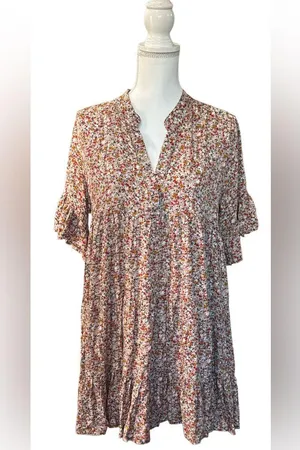 Easel Multicolor Floral Blouse thumbnail 1