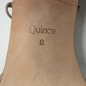 Quince 8 Flat Sandals Leather Ankle Wrap Square Toe Nude Strappy Minimalist Boho thumbnail 6