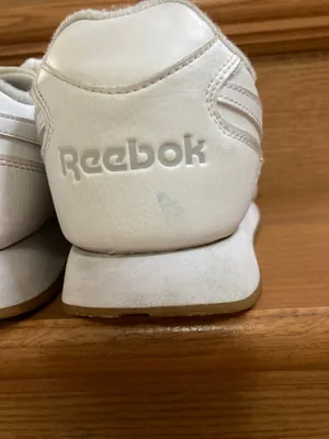 Reebok Classic White 90s Style Casual Shoes with Tan Bottoms thumbnail 10