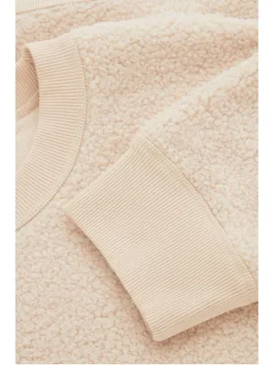 COS Sweatshirt Women Medium Sherpa Fleece Teddy Pullover Oversized Crewneck thumbnail 7