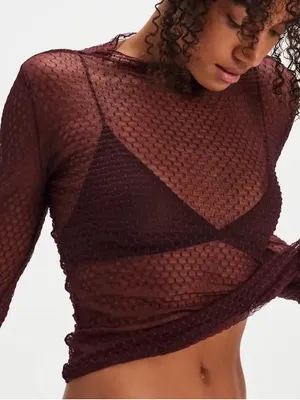 FREE PEOPLE Minding My Business Top - Precious Wine thumbnail 2