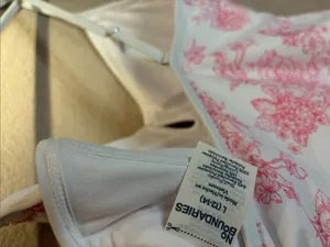 New No Boundaries Women’s Pink Toile Floral One Piece Swimsuit Large 12-14 NWOT thumbnail 11