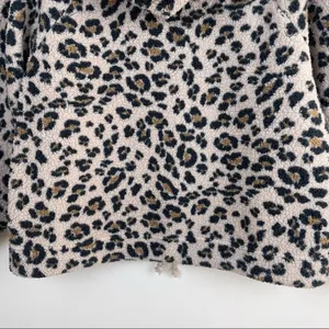 American Eagle Outfitters Animal Print Leopard Sherpa Fleece Hoodie Sweatshirt thumbnail 8