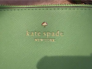 Kate Spade New York Green Saffiano Leather Zip Wristlet Clutch Wallet NWT thumbnail 5