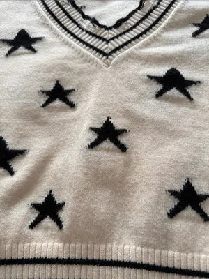 Rock N Rags THE SWEET LIFE SWEATER CREAM WITH BLACK STARS Size S thumbnail 6