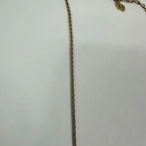 Christian‎ Dior Gold Tone Heart Shape Rhinestone Pendant Necklace thumbnail 6