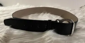 Michael Kors Black Belt with Silver Hardware thumbnail 1