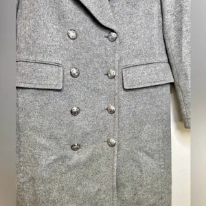Veronica Beard Nalida Overcoat Grey Size 6 Wool Cashmere Long Cardigan Coat thumbnail 7