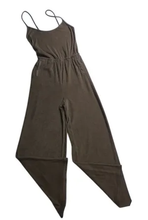 OFFLINE by Aerie Jumpsuit Women XS Brown Terry Cloth Wide Leg Loungewear thumbnail 1