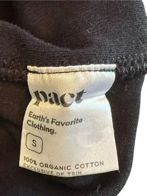 Pact Black Organic Cotton Hooded Airplane Dress Sleeveless Midi Size Small thumbnail 6