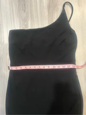 Windsor Black One-Shoulder Slit Evening‎ Gown thumbnail 7