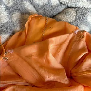 Orange Beaded Maxi Dress Size M thumbnail 7