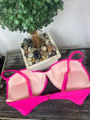 Smart & Sexy Hot Pink Contour Underwire Bikini Swim Bathing Suit Top 38DD thumbnail 2