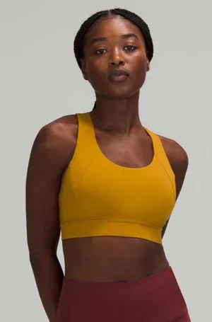Lululemon Free to Be Elevated Bra Lightweight Support Gold Spice DD/E 8 thumbnail 1