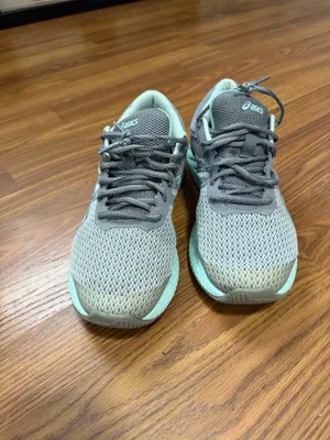 Asics fuzeX Lyte running shoes gray and mint size 9.5 thumbnail 2
