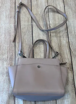 Steve Madden Dusty Pink Saffiano Vegan‎ Leather Winged Satchel Crossbody Bag thumbnail 1