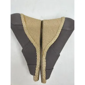 Toms Ash Gray “Calypso” Espadrille Slip On Canvas Comfort Wedge Womens 8.5 Nwob thumbnail 6