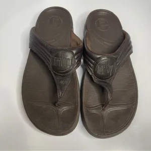 Fitflop brown sandals flip flops size‎ 10 thumbnail 3