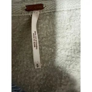 Free People Tiered Trapeze Zip Sweatshirt, Tan/Beige, Size S, Retails $128 thumbnail 4