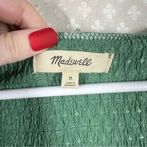 Madewell‎ Green Crinkled Button Up Cardigan thumbnail 3