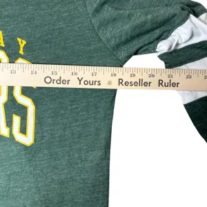 NEW Womens Green Bay Packers NFL Football Green 3/4 Sleeve T-Shirt‎ Top Small thumbnail 6