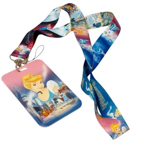 Disney Cinderella Lanyard‎ Travel ID Card Holder USB Badge Holder Neck Strap Phone Rope thumbnail 1