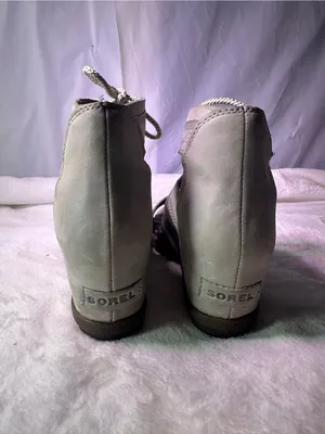 Sorel Beige Lace-Up Wedge Sandals thumbnail 8