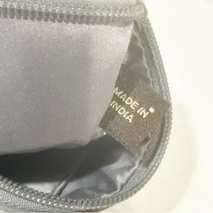 Coach Signature Gray Pleated Canvas Logo Wristlet‎ Pouch Wallet thumbnail 5