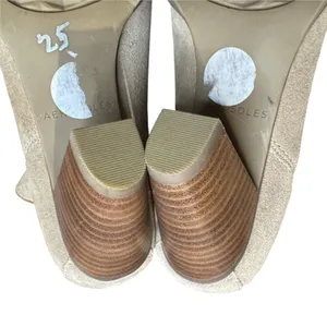 Aerosoles Booties Womens Size 6 Beige Leather Lido Ankle Cone Heel Stretch thumbnail 9