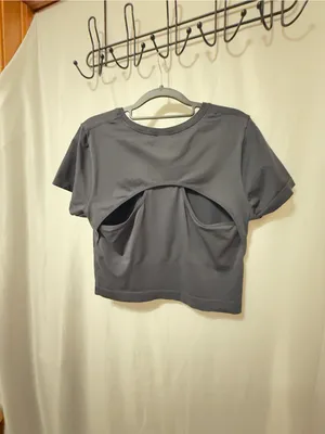 Joylab Women’s Black Cropped Cut Out Baby T-Shirt size XL-NWT thumbnail 11