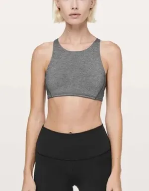 Lululemon Free To Be Bra *High Neck Heathered Black / Lemon Ice Size 12 thumbnail 2