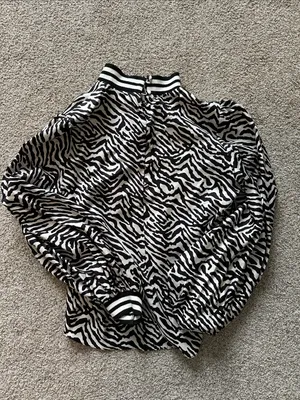 Hunter Bell Sydney Zebra Print Mock Neck Top thumbnail 6