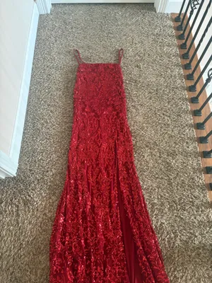 Red Long Windsor Dress thumbnail 2