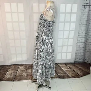 City Chic NWT Black White Corina Spot Sleeveless Smocked Maxi Dress Size S/16 thumbnail 8