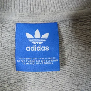 Adidas Originals Sudadera Trefoil Color Block Gray Black Half Zip Pullover XS thumbnail 5