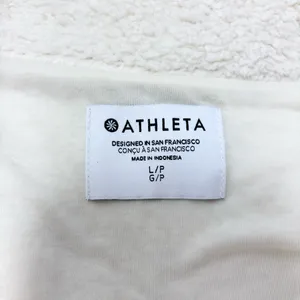 Athleta Tugga long sherpa jacket in a‎ natural/cream color Size L thumbnail 9
