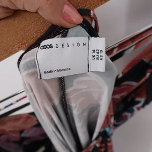 ASOS Design Maxi Dress Womens 10 Bodycon Black Multi Floral Open Back Excellent thumbnail 2