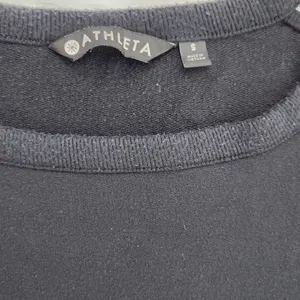 Athleta -458 Cutout Neck Sweatshirt‎ Black Style 352951 Small thumbnail 3