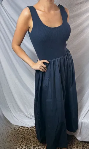 Moon River Croquette Tank Midi Dress thumbnail 1