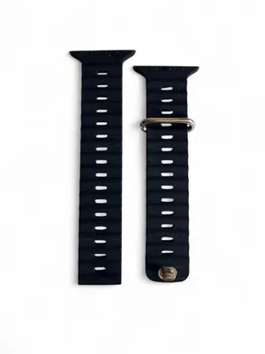 Black Sillicone Ocean Band for Apple Watch Ultra (49mm) - NWOT thumbnail 3