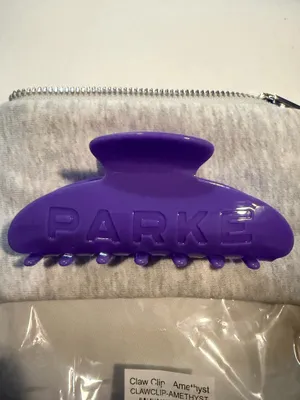 PARKE Claw Clip with Pouch Amethyst NIP thumbnail 3