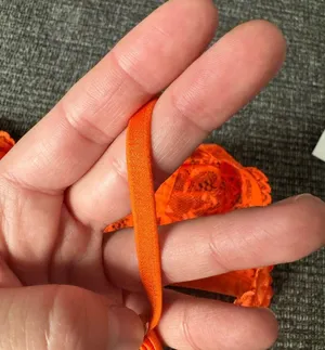 Bright Orange Lace Bralette thumbnail 4