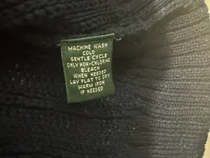 Navy Blue Ralph Lauren Cable Knit Sweater Cotton Medium thumbnail 4