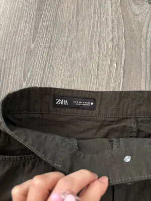 ZARA green cargo mini skirt (S) thumbnail 3