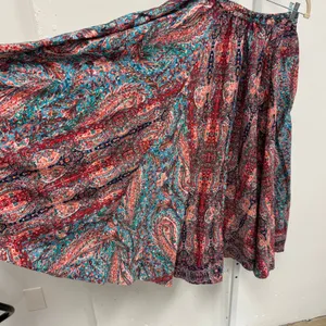 Appleseeds‎ Women's Boho Multicolor Paisley Midi Skirt Elastic Waist A13046 thumbnail 4