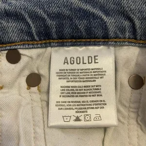 AGOLDE High Rise Straight Leg Distressed Jeans Light Wash Size 27‎ Button Fly thumbnail 12