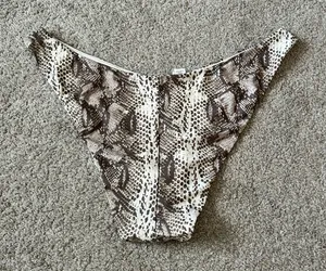Aerie snake skin super‎ high cut cheekiest bikini bottom XXL thumbnail 1