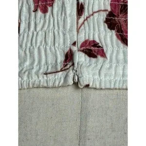 Misa Los Angeles Dress‎ Women XS White Red Abstract Peony Floral Linen Oona Midi thumbnail 10