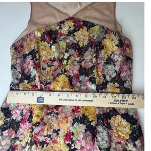 Anthropologie Zehavale Floral Mesh Sheath Dress Sleeveless‎ Romantic Size 4 Boho thumbnail 6
