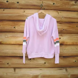 NWT Wildfox Theo Rose Stripe Hoodie Jacket thumbnail 5